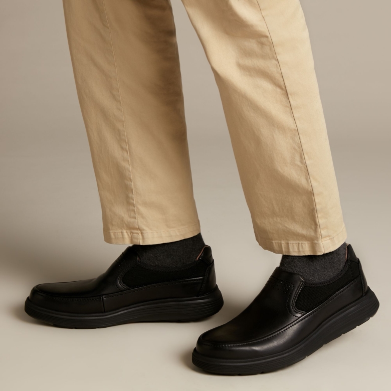 Schwarzes Leder Un Abode Go Clarks