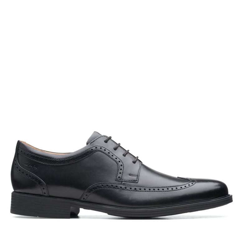 Whiddon Wing Clarks Schwarzes Leder