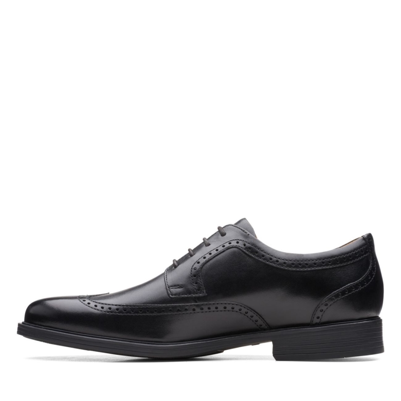 Whiddon Wing Clarks Schwarzes Leder