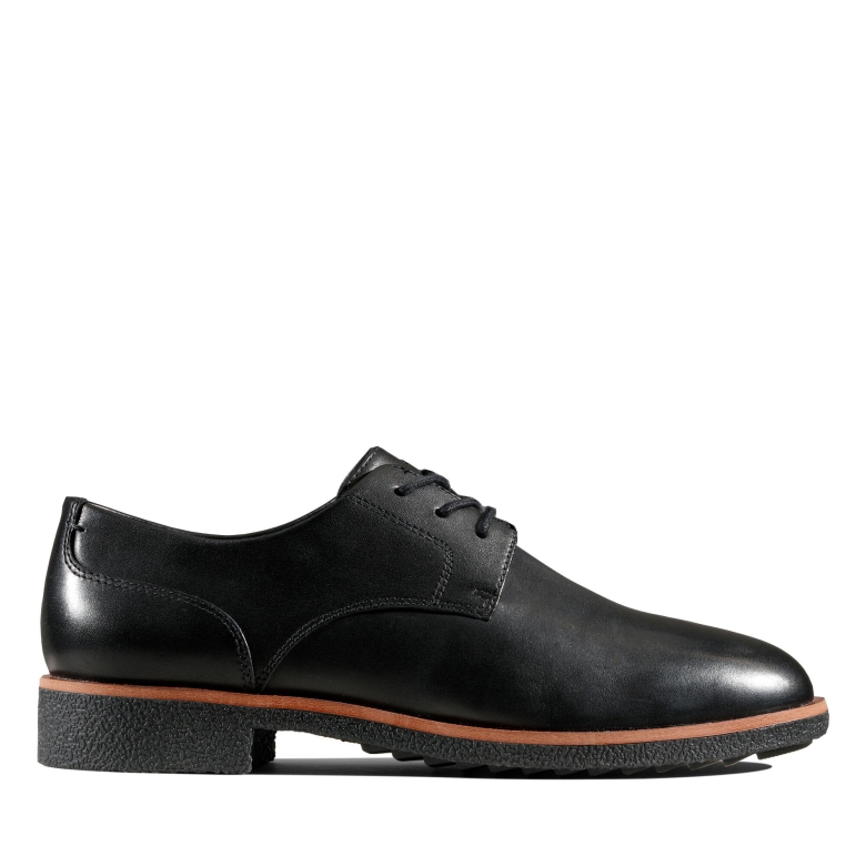 Schwarzes Leder Clarks Griff Lane