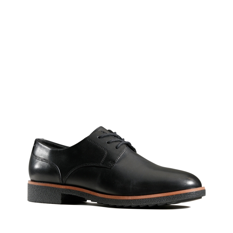 Schwarzes Leder Clarks Griff Lane