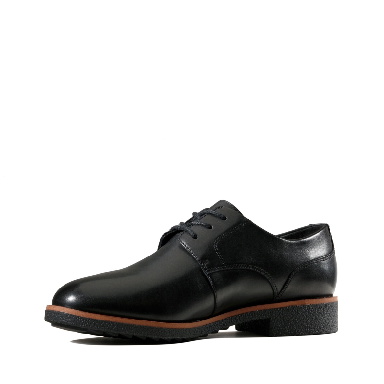 Schwarzes Leder Clarks Griff Lane