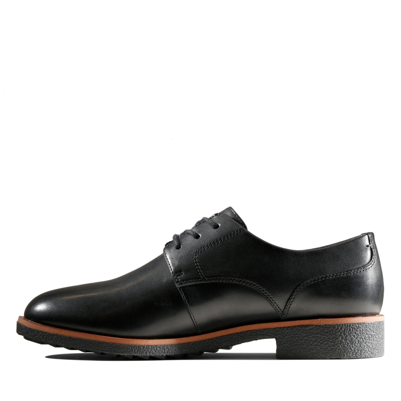 Schwarzes Leder Clarks Griff Lane