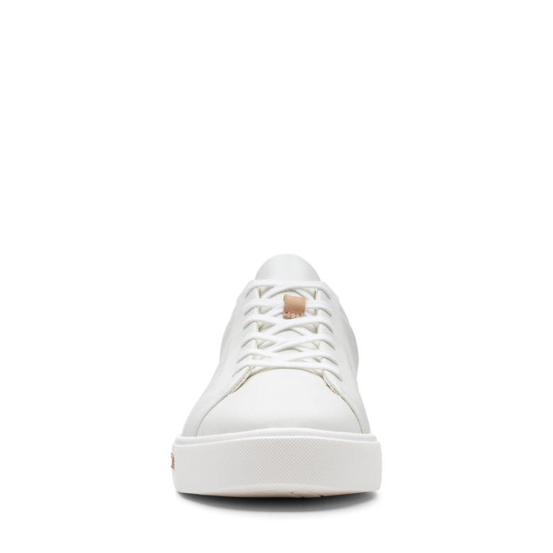 Weißes Leder Clarks Un Maui Spitze