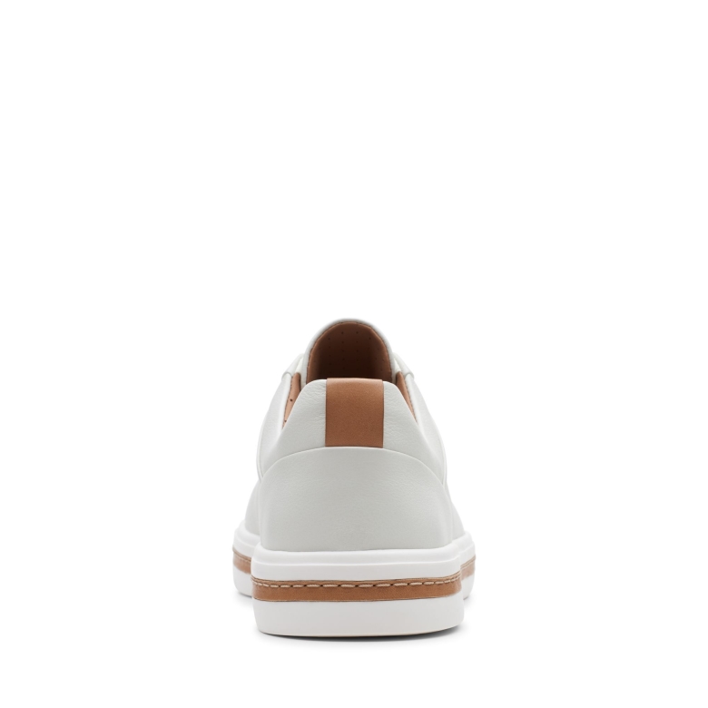 Weißes Leder Clarks Un Maui Spitze