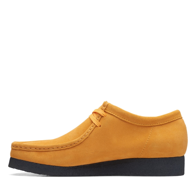 Gelbe/blaue Wallabee Clarks
