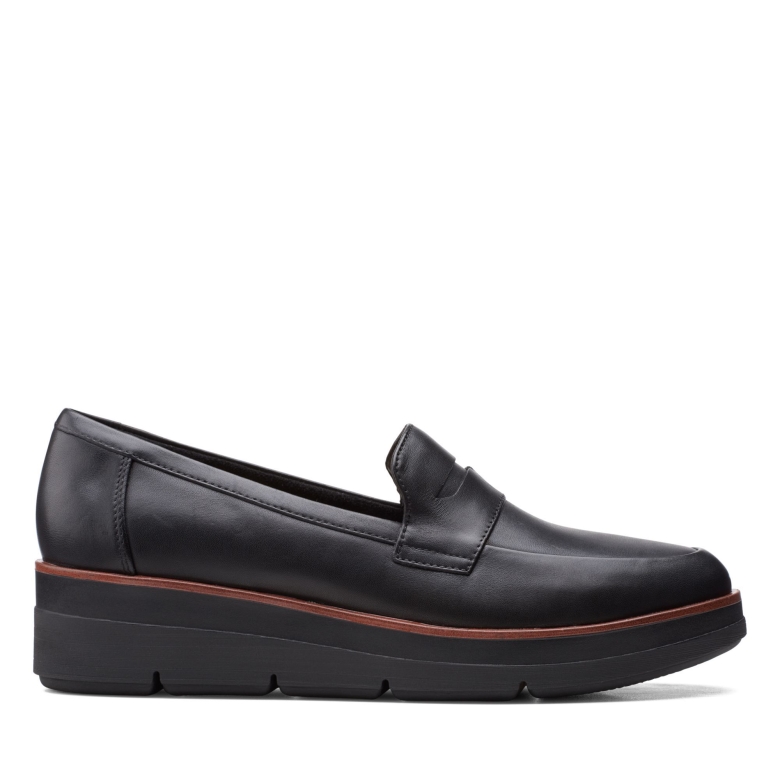 Clarks Shaylstep Schwarzes Leder