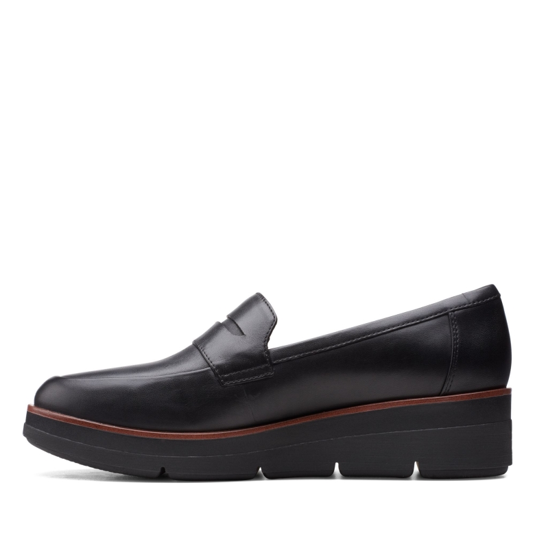 Clarks Shaylstep Schwarzes Leder