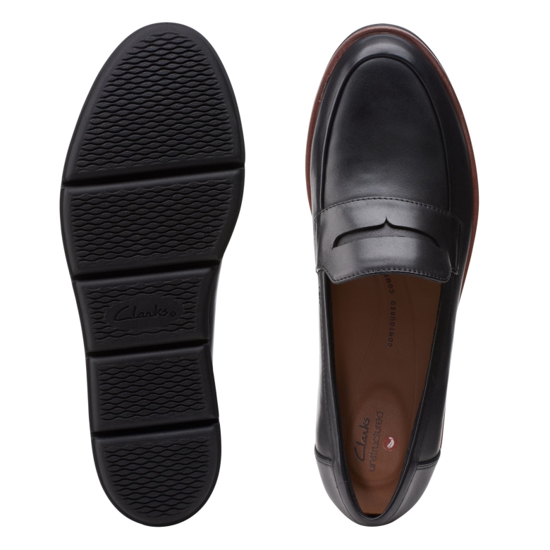 Clarks Shaylstep Schwarzes Leder