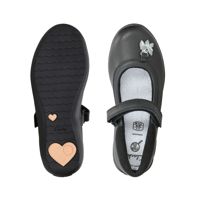 Clarks Vibrant Trail K Schwarzes Leder