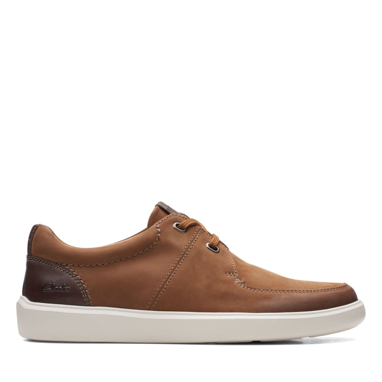 Hellbraune Cambro Lace Clarks Aus Nubukleder