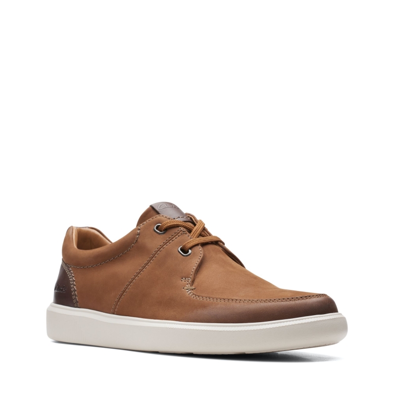 Hellbraune Cambro Lace Clarks Aus Nubukleder