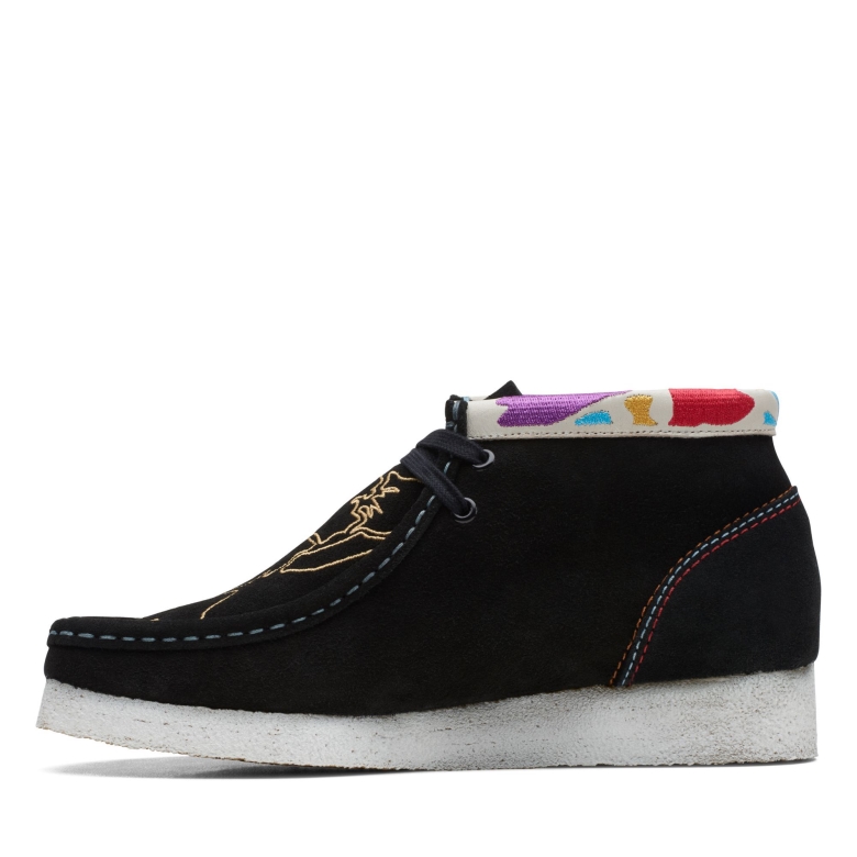 Clarks Wallabee Stiefel Schwarz