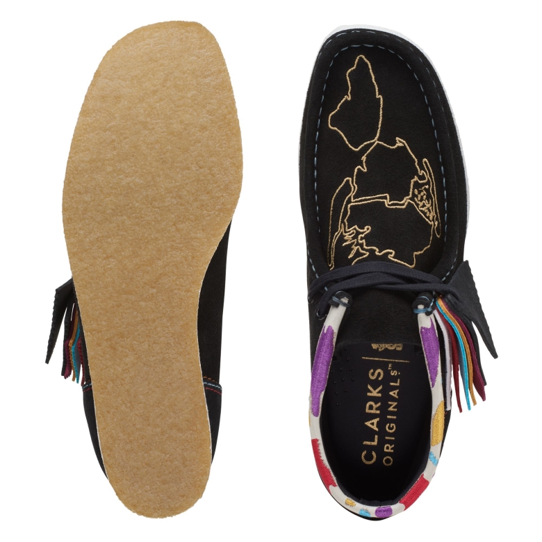 Clarks Wallabee Stiefel Schwarz