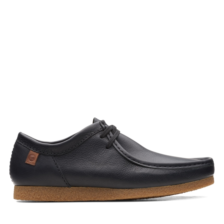 Clarks Shacre Ii Laufen Schwarzes Leder