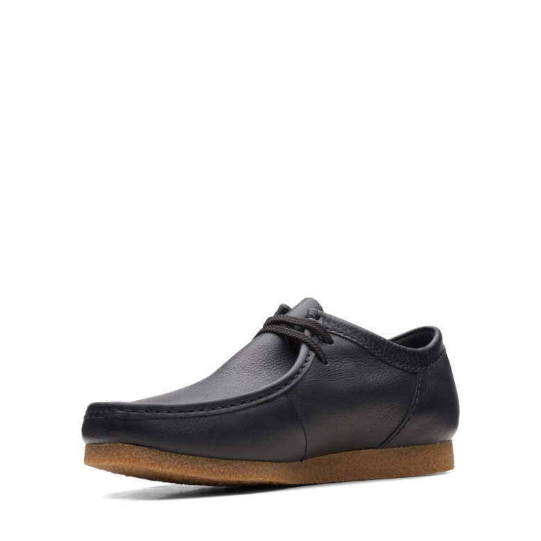 Clarks Shacre Ii Laufen Schwarzes Leder