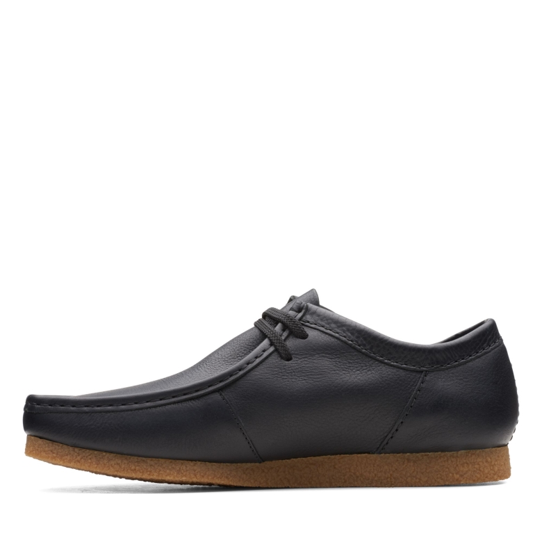 Clarks Shacre Ii Laufen Schwarzes Leder