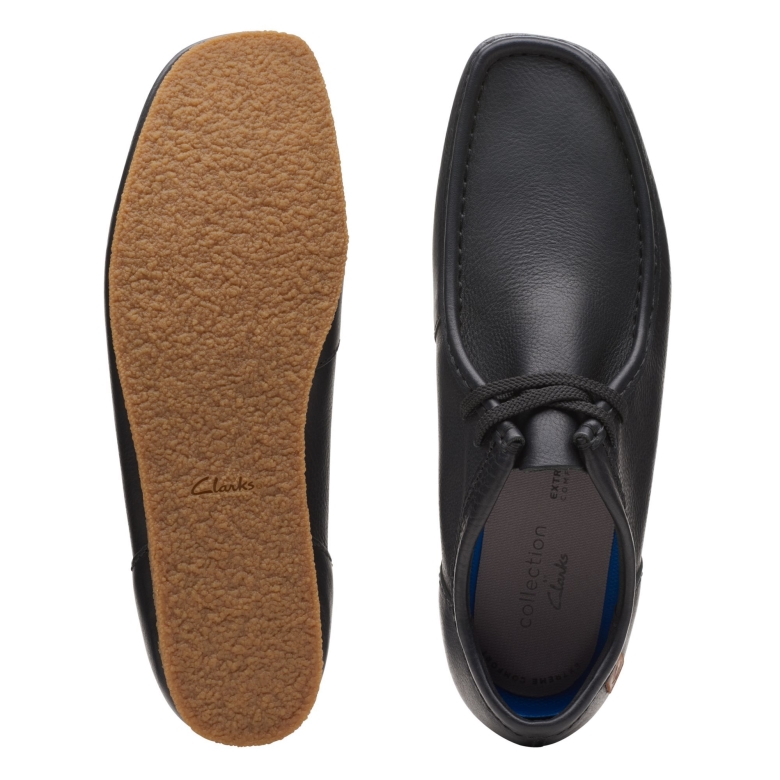 Clarks Shacre Ii Laufen Schwarzes Leder