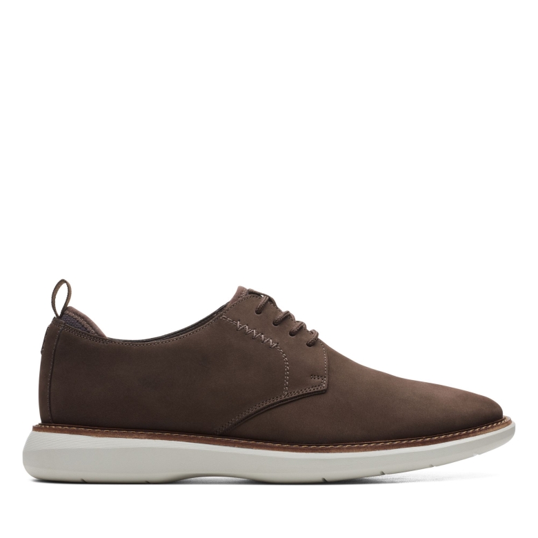 Dunkelbraune Nub Clarks Brant Niedrig