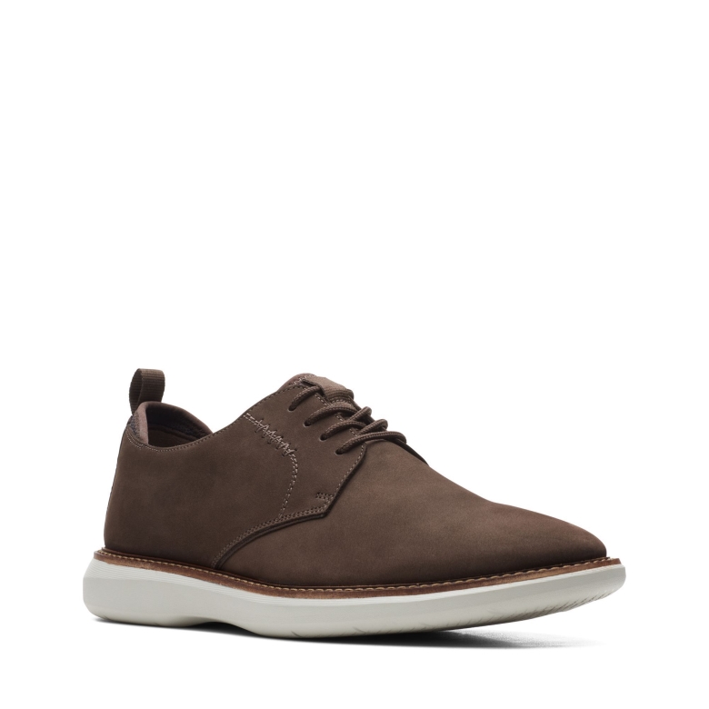 Dunkelbraune Nub Clarks Brant Niedrig