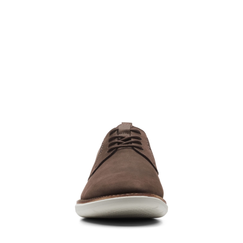 Dunkelbraune Nub Clarks Brant Niedrig