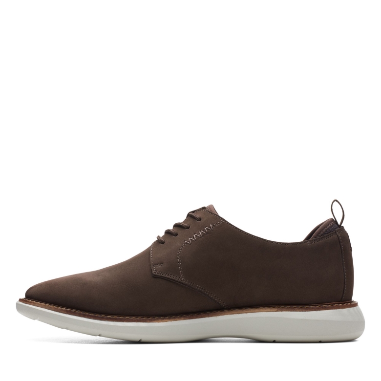 Dunkelbraune Nub Clarks Brant Niedrig