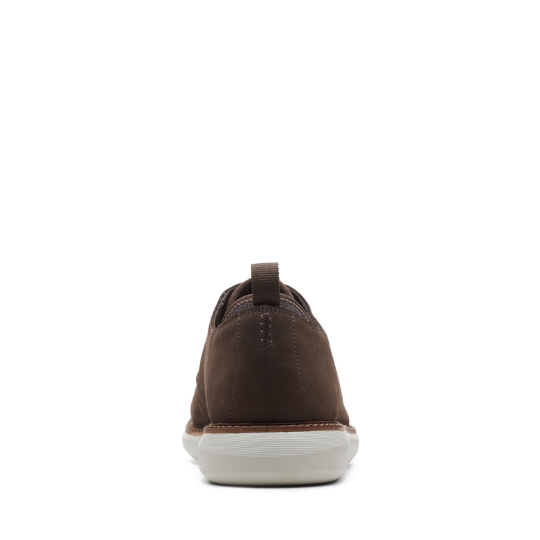 Dunkelbraune Nub Clarks Brant Niedrig