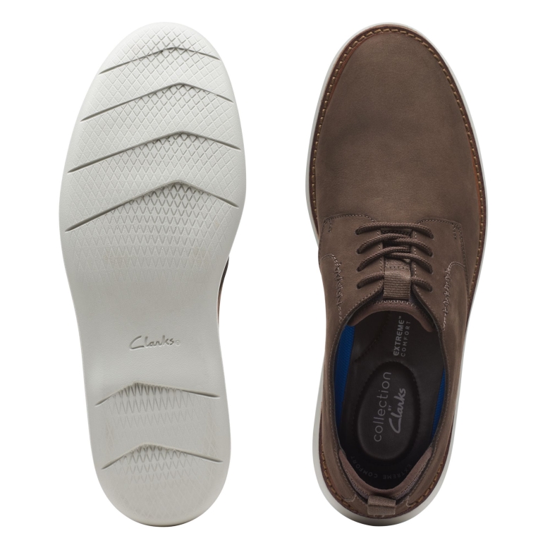 Dunkelbraune Nub Clarks Brant Niedrig