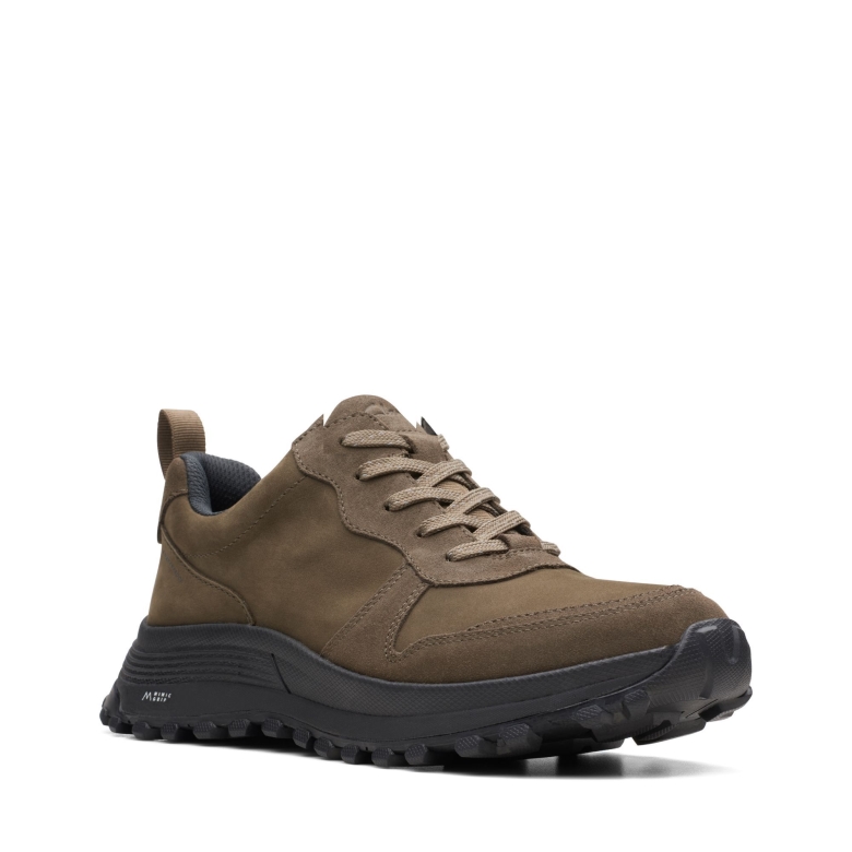 Khaki Nubuk Clarks Atl Trek Free Wp