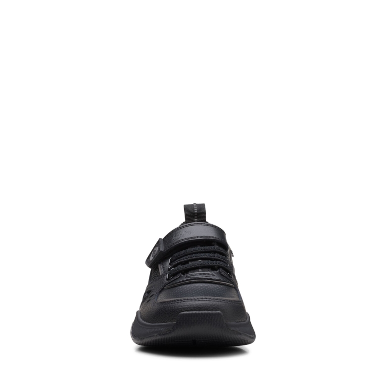 Schwarzes Leder Clarks Grip Trade K