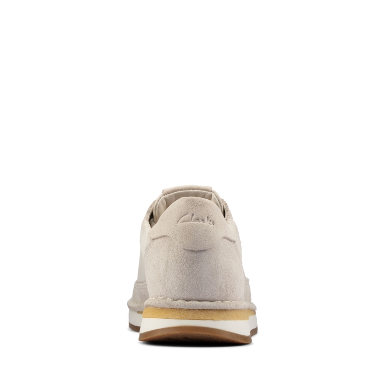 Clarks Craft Run Lace Kombi Aus Weißem Wildleder