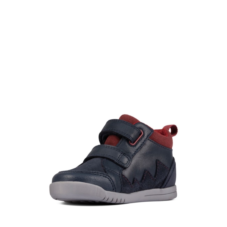 Clarks Rex Park T Marineblaues Leder