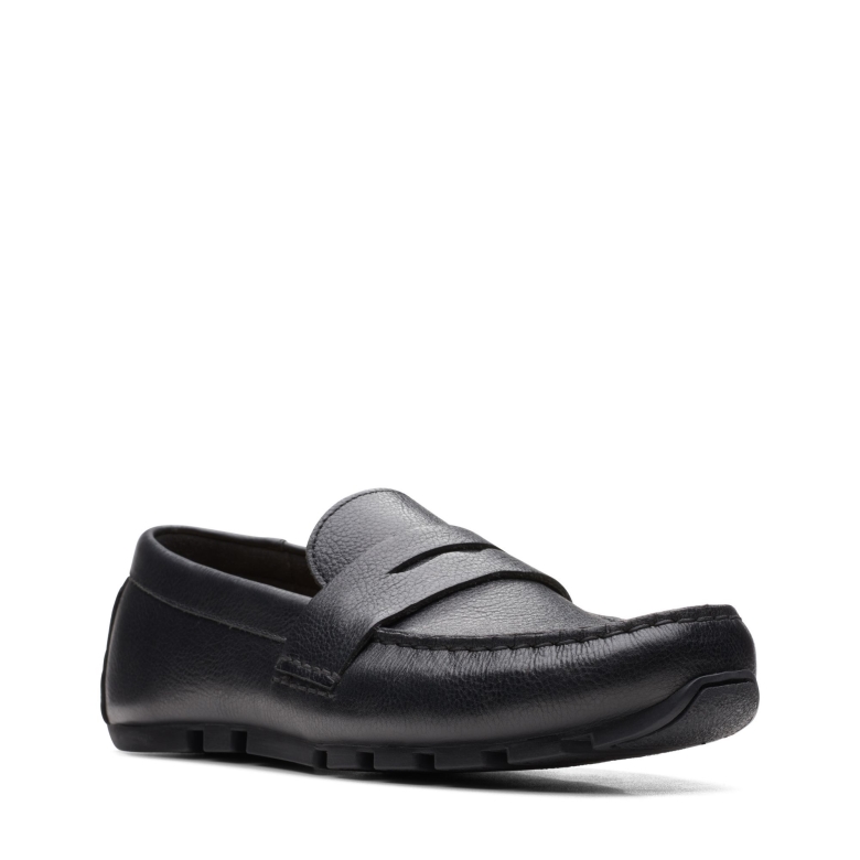 Clarks Oswick Bar Aus Schwarzem Leder
