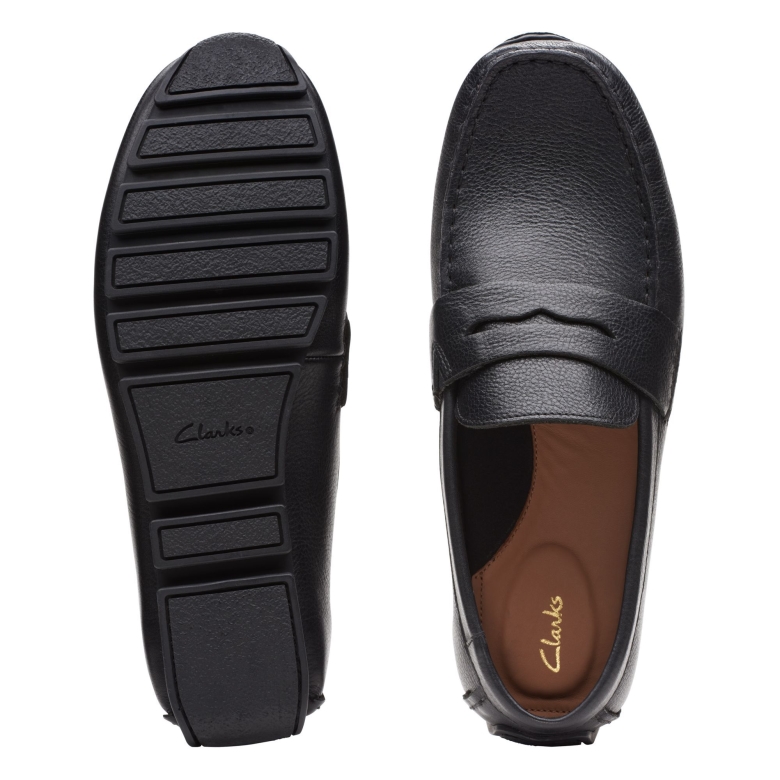 Clarks Oswick Bar Aus Schwarzem Leder