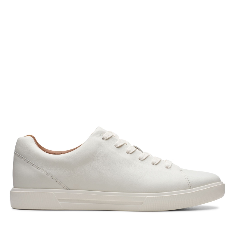 Weißes Leder Un Costa Spitze Clarks