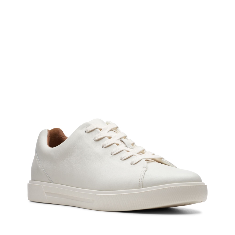 Weißes Leder Un Costa Spitze Clarks