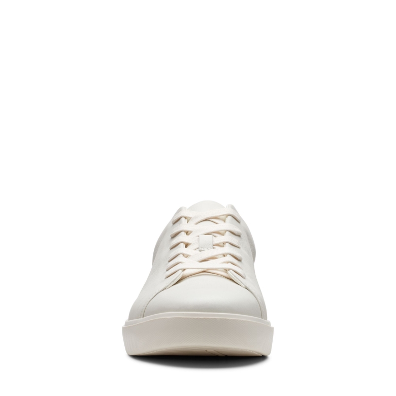 Weißes Leder Un Costa Spitze Clarks