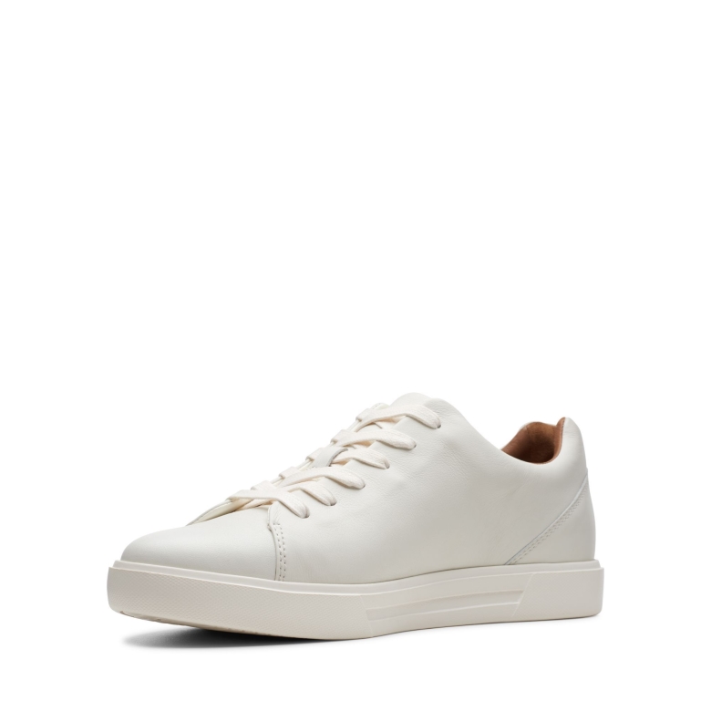 Weißes Leder Un Costa Spitze Clarks