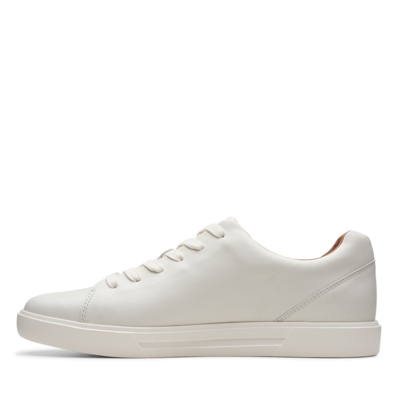 Weißes Leder Un Costa Spitze Clarks
