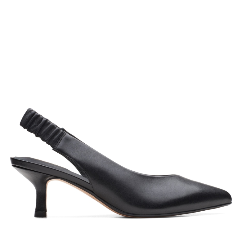 Clarks Violet 55 Sling Schwarzes Leder