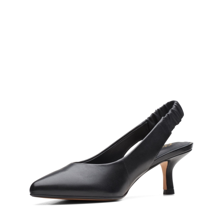 Clarks Violet 55 Sling Schwarzes Leder