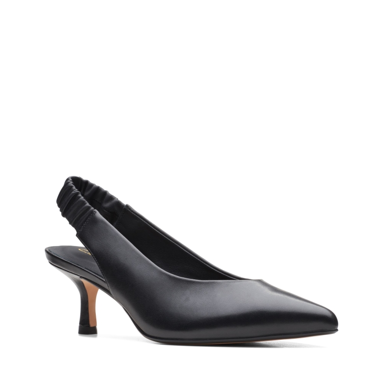 Clarks Violet 55 Sling Schwarzes Leder