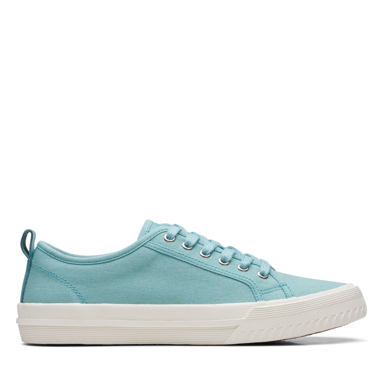 Roxby Lace Türkis Canvas Clarks