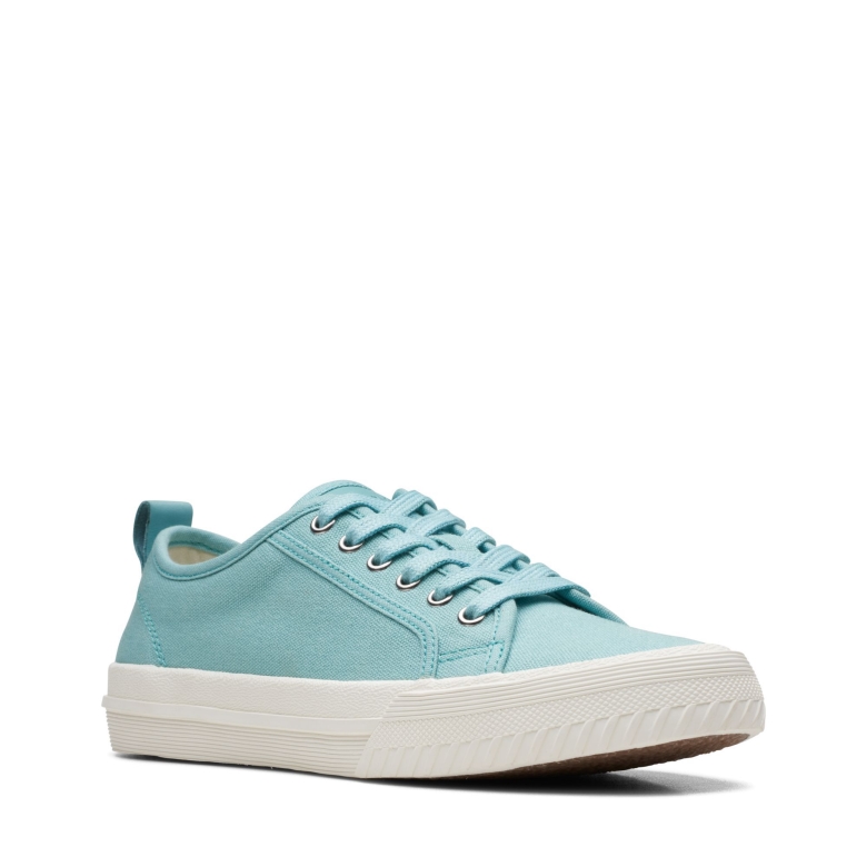 Roxby Lace Türkis Canvas Clarks