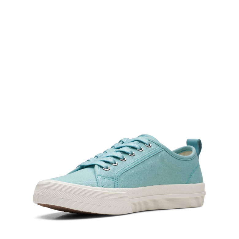 Roxby Lace Türkis Canvas Clarks
