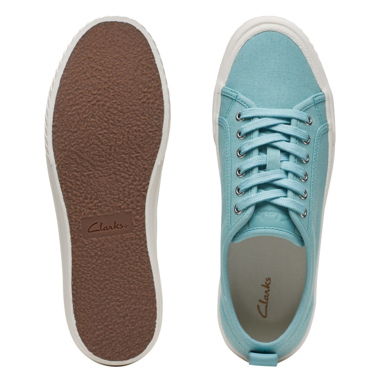 Roxby Lace Türkis Canvas Clarks