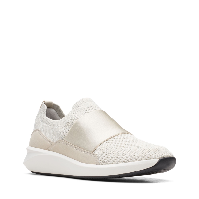 Un Rio Knit Weißer Strick Clarks