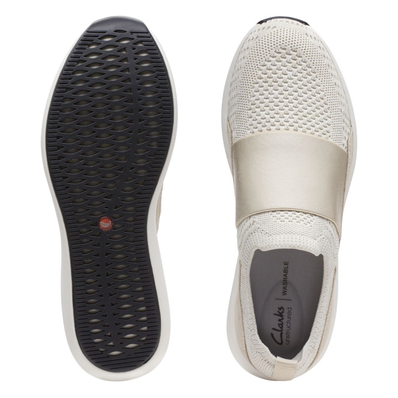 Un Rio Knit Weißer Strick Clarks
