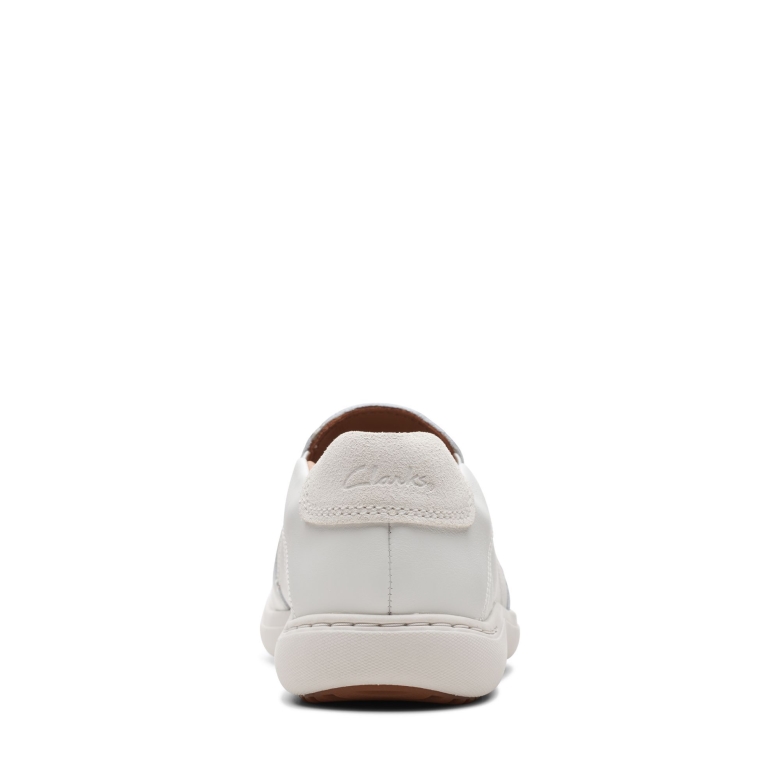 Weißes Leder Clarks Nalle Schritt