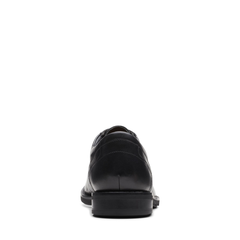Clarks Un Hugh Spitze Schwarzes Leder
